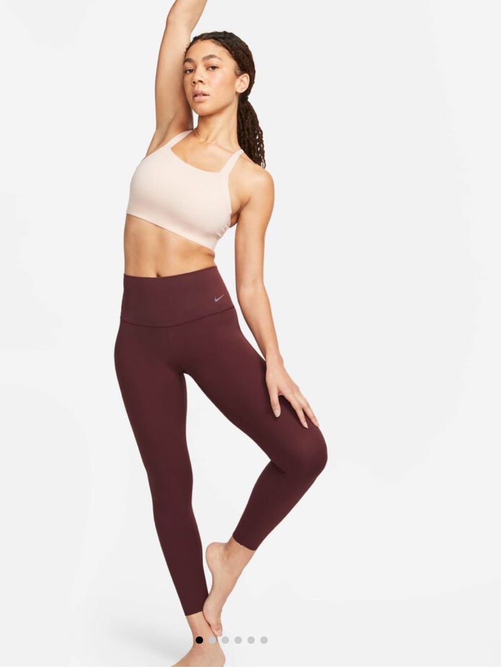Nike Zenvy Burgundy Crush high waist leggings, S